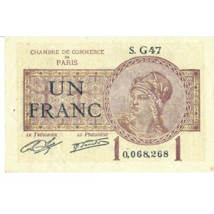 Foreign Banknotes - Francia - Chambre de Commerce de Paris 1 Franc 01/...