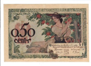 Foreign Banknotes - France - Chambres de Commerce de Nice et des Alpe...