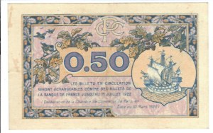 Foreign Banknotes - France - Chambre de Commerce de Paris 50 centimes...