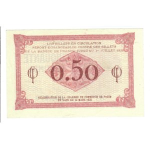 Foreign Banknotes - Francia - Chambre de Commerce de Paris 50 centimes...
