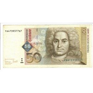 Foreign Banknotes - Germany - Federal Republic, 50 Mark 02/01/1996. P...