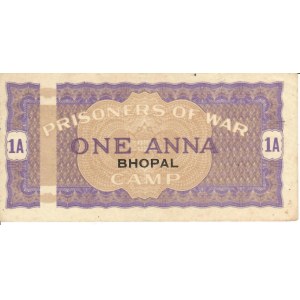 Foreign Banknotes - India - Campi di prigionia Bhopal. 1 Anna (1941-45...