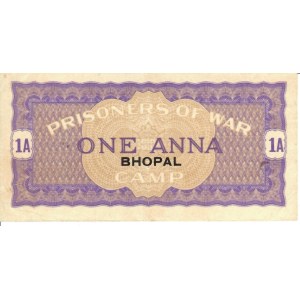 Foreign Banknotes - India - Campi di prigionia Bhopal. 1 Anna (1941-45...