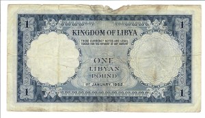 Foreign Banknotes - Libya - Bank of Libya, 1 Pound 01/01/1952. Pick 16...