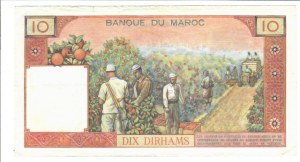 Foreign Banknotes - Morocco - Banque du Maroc, 10 Dirhams. (1965-1969)...