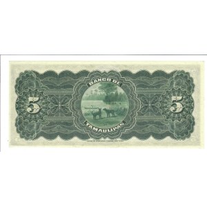 Foreign Banknotes - Messico - Banco de Tamaulipas 5 Pesos ND (1902-14)...