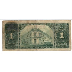 Foreign Banknotes - Messico - 1 Peso El Banco Minero, 22/06/1914...