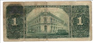 Foreign Banknotes - Mexico - 1 Peso El Banco Minero, 22/06/1914...