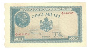 Foreign Banknotes - Romania - Banca Nationala a Romaniei 5000 Lei. 20/...