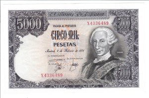 Foreign Banknotes - Spain - El Banco de Espana 5000 Pesetas. 06/02/19...