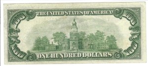 Foreign Banknotes - USA - Size Federal Reserve Notes. 100 Dollars 1934...