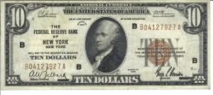 Foreign Banknotes - USA - Federal Reserve Bank Note. 10 Dollars 1929 s...