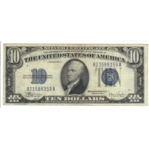 Foreign Banknotes - USA - Silver Certificate. 10 Dollar 1934 C. Friedb...