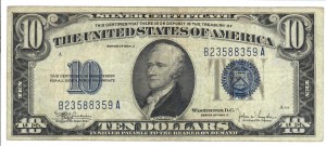 Foreign Banknotes - USA - Silver Certificate. 10 Dollar 1934 C. Friedb...