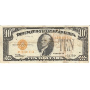 Foreign Banknotes - USA - 10 Dollari Biglietti partigiani. Biglietto...