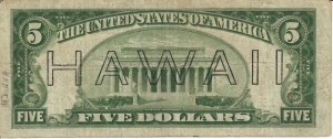 Foreign Banknotes - USA - 5 Dollars 1934 Hawaii. Friedberg 2301...