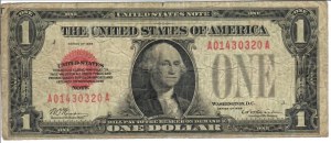 Foreign Banknotes - USA - Legal Tender Notes. 1 Dollar 1928 series. Fr.