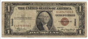 Foreign Banknotes - USA - Silver Certificates. 1 Dollar 1935 A -Signat...