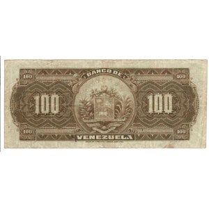Foreign Banknotes - Venezuela - Banco de Venezuela, 100 Bolivares. (19...