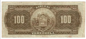 Foreign Banknotes - Venezuela - Banco de Venezuela, 100 Bolivares. (19...