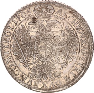 Joseph I., taler, Wien, field smoothed, 1705