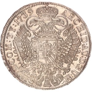 Karl III., taler, Kremnitz, 1739