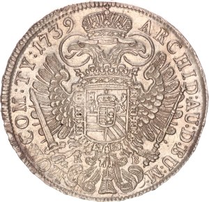 Karl III., taler, Kremnitz, 1739