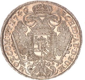 Karl III., taler, Kremnitz, 1740