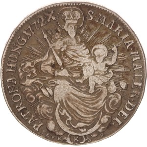 Maria Theresia(1740-1780), ½ taler, K/EVMD, Kremnitz, RR!, 1772