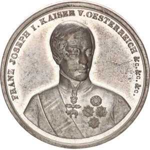 Franz Joseph I.(1848-1916), tin medal for the coronation, 41mm, 1848