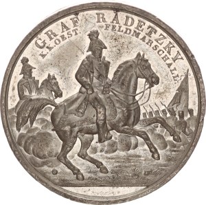 Austria, tin medal, Josef Graf Radetzky, Battle of Sommacampagna and Custozza, 41mm, 1848