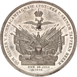 Austria, tin medal, Josef Graf Radetzky, Battle of Sommacampagna and Custozza, 41mm, 1848