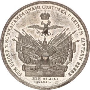 Austria, tin medal, Josef Graf Radetzky, Battle of Sommacampagna and Custozza, 41mm, 1848