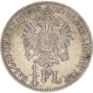 Franz Joseph I.(1848-1916), ¼ florin, M, Milano, R!, 1859