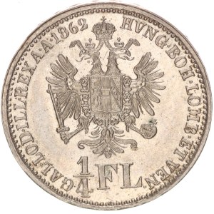 Franz Joseph I.(1848-1916), ¼ florin, A, Wien, 1862