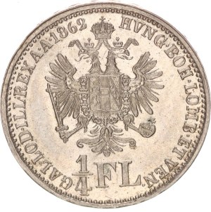 Franz Joseph I.(1848-1916), ¼ florin, A, Wien, 1862