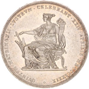 Franz Joseph I.(1848-1916), 2 gulden, Silver Wedding, Wien, scratches, 1879