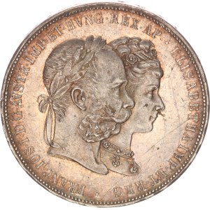 Franz Joseph I.(1848-1916), 2 gulden, Silver Wedding, Wien, scratches, 1879