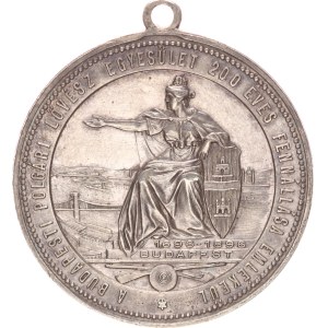 Franz Joseph I.(1848-1916), silver medal, 200th anniversary of the Budapest Civil Shooting Association, 1896