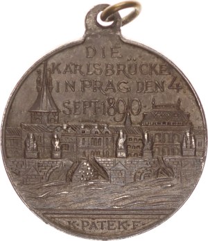 silver medal, Karlsbrücke-Renovient and Wiederöffnet, 24mm, 1892