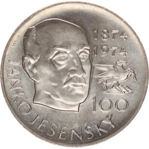 100 korun, Janko Jesensky - 100th Anniversary of death, Pattern, 1974