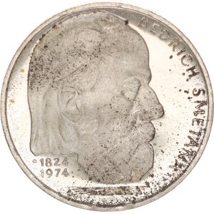 100 korun, Smetana, slightly cloudy surface, traces of corrosion, 1974