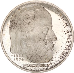 100 korun, Smetana, slightly cloudy surface, traces of corrosion, 1974