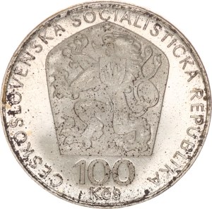 100 korun, Smetana, slightly cloudy surface, traces of corrosion, 1974