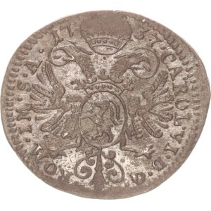 3 kreuzer, slightly bent, 1737