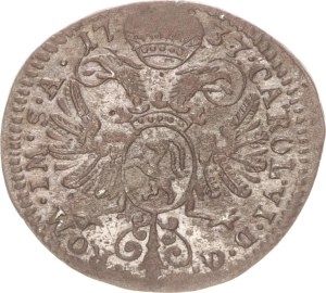 3 kreuzer, slightly bent, 1737