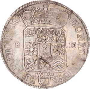 Friedrich III. 2/3 gulden, B-H, Hinden, unpublished variety,1689