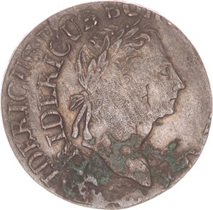 Friedrich II., 3 kreuzer, A, double strike, rare strike error,1781