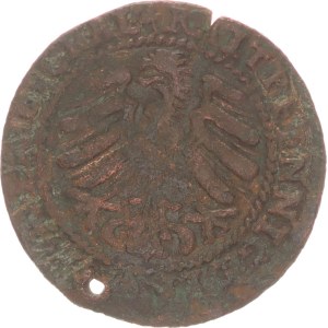 Maximilian II.,raitpfennig, Breslau, holed, RR!,1571