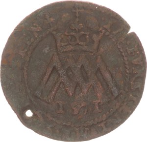 Maximilian II.,raitpfennig, Breslau, holed, RR!,1571